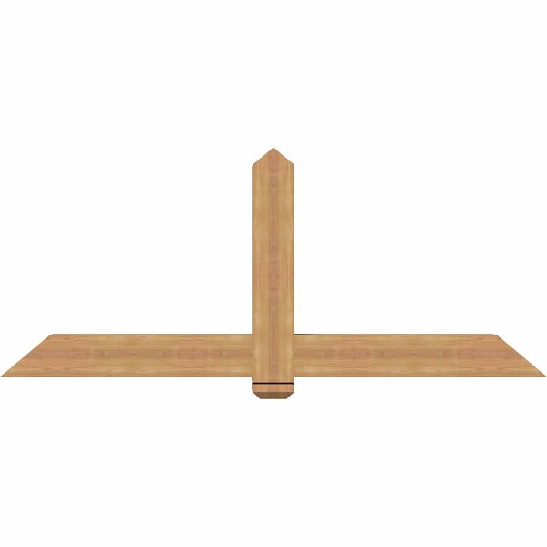 Ekena Millwork Eugene Smooth Timber Gable Bracket, Western Red Cedar, 72"W x 30"H x 5 1/2"D x 5 1/2"F, 10/12 Pitch GBW072X30X0606EUG00SWR - main
